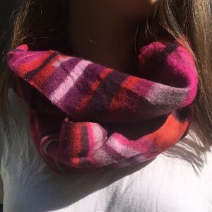 Pink Striped Infinity Scarf